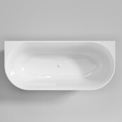 Half vrijstaand Bad Moon Wit 180x80x60 cm Hoekbad Acryl met plug