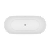 Vrijstaand Bad Bauci Mat Wit 170x70x52 cm Ovaal Solid Surface Vrijstaand Bad Bauci Mat Wit 170x70x52 cm Ovaal Solid Surface