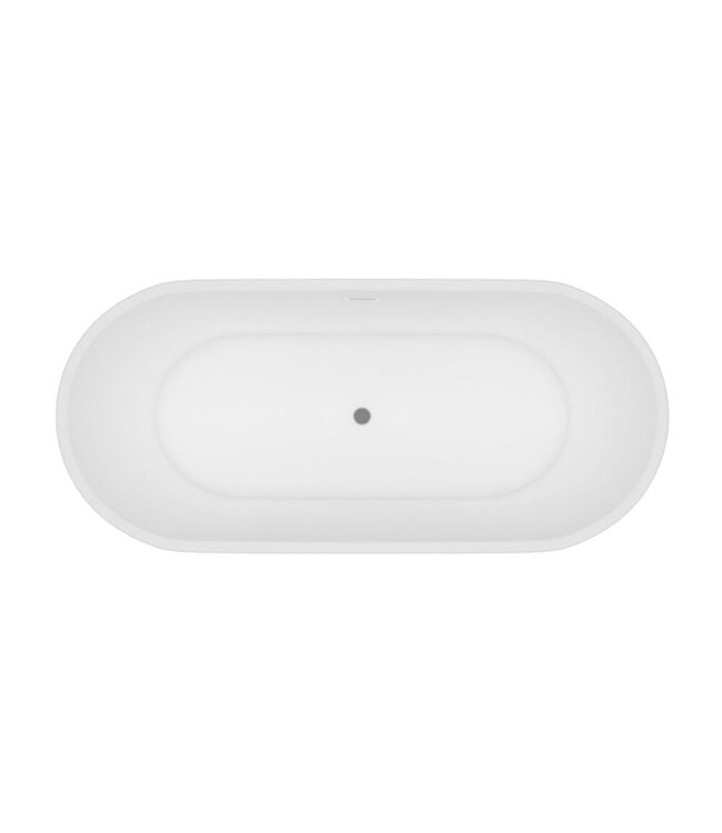 ALONI Vrijstaand Bad Bauci Mat Wit 170x70x52 cm Ovaal Solid Surface