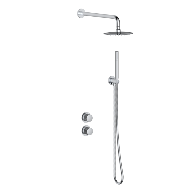 Inbouw regendouche set Effeze Chroom 20cm Inbouw regendouche set Effeze Chroom 20cm