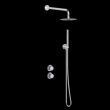 Inbouw regendouche set Ribbed Chroom 20cm