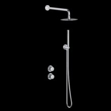 Inbouw regendouche set Ribbed Chroom 20cm