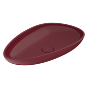 Bocchi Etna Waskom Glans Bordeaux Rood 58x37x10cm Keramiek Bocchi Etna Waskom Glans Bordeaux Rood 58x37x10cm Keramiek