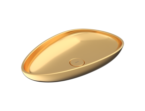 Bocchi Etna Waskom Glans Goud 58x37x10cm Keramiek