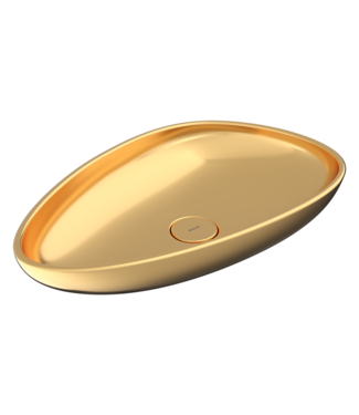 BOCCHI Bocchi Etna Waskom Glans Goud 58x37x10cm Keramiek