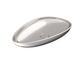 Bocchi Etna Waskom Glans Zilver 58x37x10cm Keramiek
