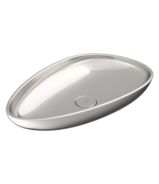 BOCCHI Bocchi Etna Waskom Glans Zilver 58x37x10cm Keramiek