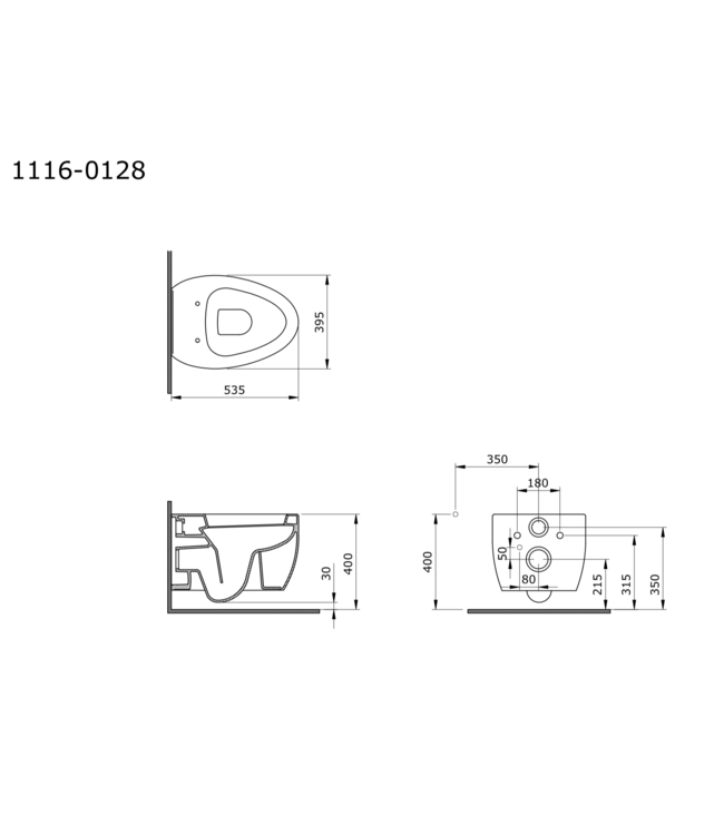 Hangtoilet Bocchi Etna Mat Beton design toilet 54cm excl. zitting