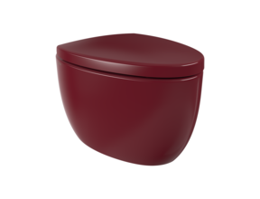 Hangtoilet Bocchi Etna Glans Bordeaux Rood design toilet 54cm excl. zitting
