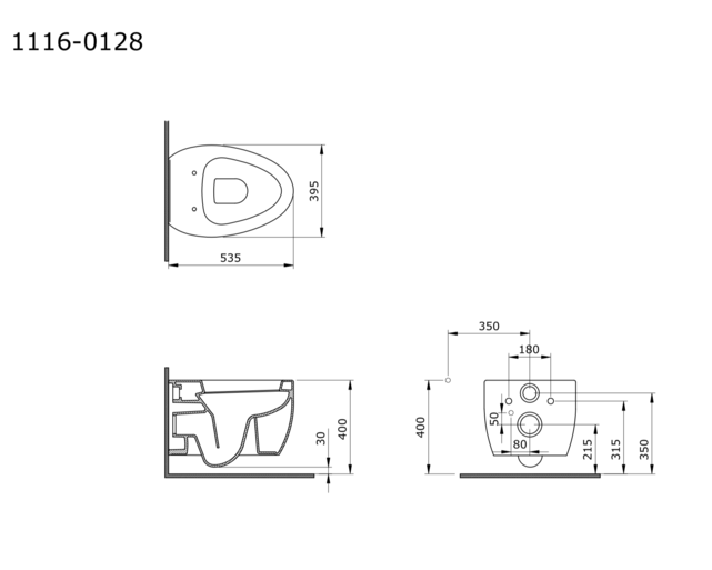 Hangtoilet Bocchi Etna Glans Oranje design toilet 54cm excl. zitting