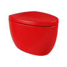 Hangtoilet Bocchi Etna Glans Rood design toilet 54cm excl. zitting