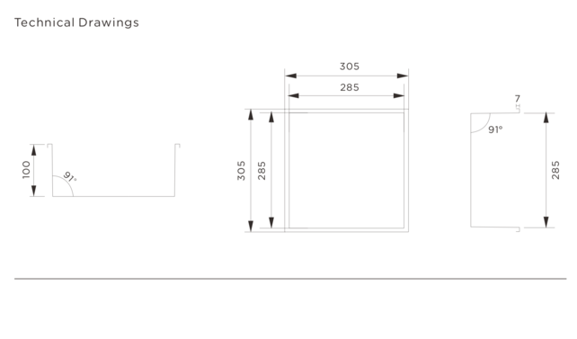 Nisjes badkamer Mat Zwart 30x30x10cm Inbouwnis Douche