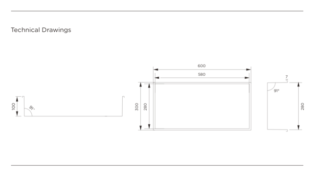 Nisjes badkamer Geborsteld Koper 60x30x10cm Inbouwnis Douche