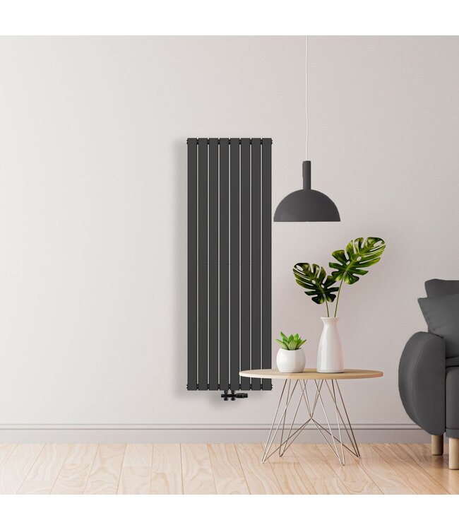 BELRAD Desingradiator Verticaal BUS Zwart 180x53 cm 1975 Watt Dubbelzijdig Midden aansluiting