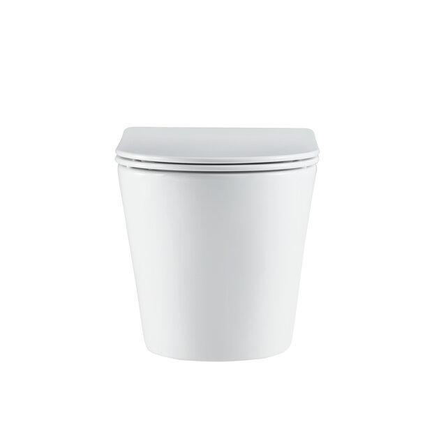 Hangtoilet Turbo Flush Wit Randloos incl. Toiletbril Hangtoilet Turbo Flush Wit Randloos incl. Toiletbril