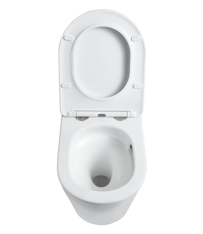 Hangtoilet Turbo Flush Wit Randloos incl. Toiletbril