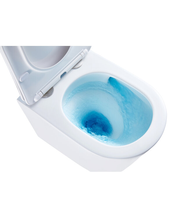 Hangtoilet Turbo Flush Wit Randloos incl. Toiletbril