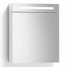 Spiegelkast Quatro Glans Wit 58x70 cm LED verlichting Stopcontact met schakelaar