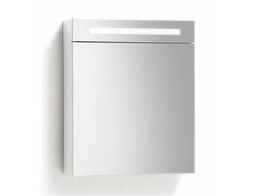 Spiegelkast Quatro Glans Wit 58x70 cm LED verlichting Stopcontact met schakelaar