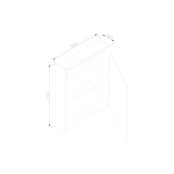 Spiegelkast Quatro Glans Wit 58x70 cm LED verlichting Stopcontact met schakelaar Spiegelkast Quatro Glans Wit 58x70 cm LED verlichting Stopcontact met schakelaar