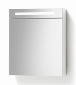 Spiegelkast Quatro Glans Wit 58x70 cm LED verlichting Stopcontact met schakelaar Spiegelkast Quatro Glans Wit 58x70 cm LED verlichting Stopcontact met schakelaar