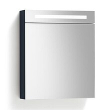 Spiegelkast Quatro Glans Antraciet 58x70 cm LED verlichting Stopcontact met schakelaar