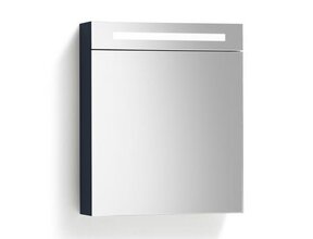 Spiegelkast Quatro Glans Antraciet 58x70 cm LED verlichting Stopcontact met schakelaar