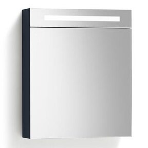Spiegelkast Quatro Glans Antraciet 58x70 cm LED verlichting Stopcontact met schakelaar