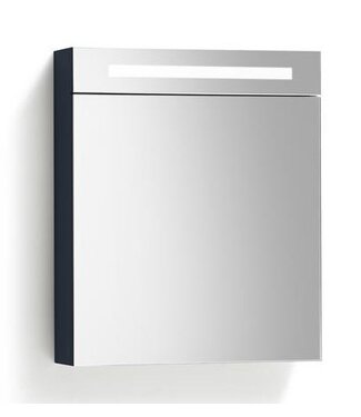 SANI-SUPPLY Spiegelkast Quatro Glans Antraciet 58x70 cm LED verlichting Stopcontact met schakelaar