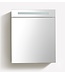 Spiegelkast Quatro Glans Antraciet 58x70 cm LED verlichting Stopcontact met schakelaar