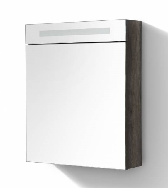 Spiegelkast Quatro Century Oak 58x70 cm LED verlichting Stopcontact met schakelaar Spiegelkast Quatro Century Oak 58x70 cm LED verlichting Stopcontact met schakelaar