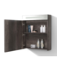 Spiegelkast Quatro Century Oak 58x70 cm LED verlichting Stopcontact met schakelaar