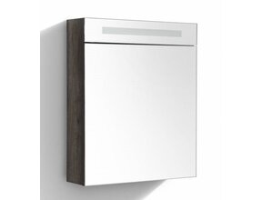 Spiegelkast Quatro Century Oak 58x70 cm LED verlichting Stopcontact met schakelaar