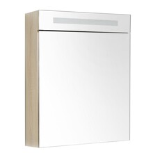 Spiegelkast Quatro Licht Eiken 58x70 cm LED verlichting Stopcontact met schakelaar