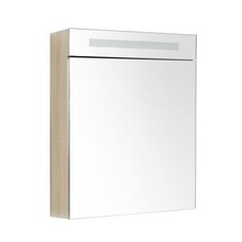 Spiegelkast Quatro Licht Eiken 58x70 cm LED verlichting Stopcontact met schakelaar