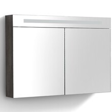 Spiegelkast Quatro Century Oak 80x70 cm LED verlichting Stopcontact met schakelaar