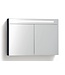 Spiegelkast Quatro Glans Antraciet 80x70 cm LED verlichting Stopcontact met schakelaar
