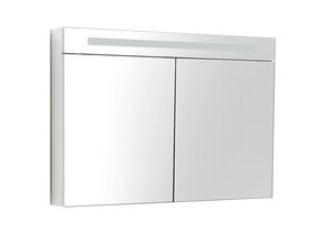 Spiegelkast Quatro Glans Wit 100x70 cm LED verlichting Stopcontact met schakelaar