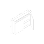 Spiegelkast Quatro Glans Antraciet 100x70 cm LED verlichting Stopcontact met schakelaar
