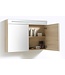 Spiegelkast Quatro Licht Eiken 120x70 cm LED verlichting Stopcontact met schakelaar