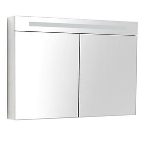 Spiegelkast Quatro Glans Wit 120x70 cm LED verlichting Stopcontact met schakelaar