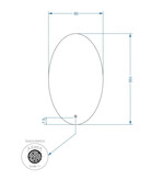 Gliss Design Badkamerspiegel Ovaal Verticaal 100x60 cm met dimbaar LED-verlichting en verwarming