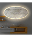 Gliss Design Badkamerspiegel Ovaal 120x80 cm met dimbaar LED-verlichting en verwarming