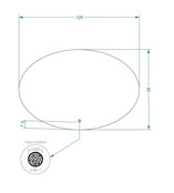 Gliss Design Badkamerspiegel Ovaal 120x80 cm met dimbaar LED-verlichting en verwarming