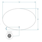 Gliss Design Badkamerspiegel Ovaal 140x90 cm met dimbaar LED-verlichting en verwarming