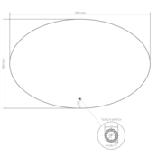 Gliss Design Badkamerspiegel Ovaal 150x95 cm met dimbaar LED-verlichting en verwarming Gliss Design Badkamerspiegel Ovaal 150x95 cm met dimbaar LED-verlichting en verwarming