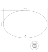 Gliss Design Badkamerspiegel Ovaal 160x100 cm met dimbaar LED-verlichting en verwarming Gliss Design Badkamerspiegel Ovaal 160x100 cm met dimbaar LED-verlichting en verwarming