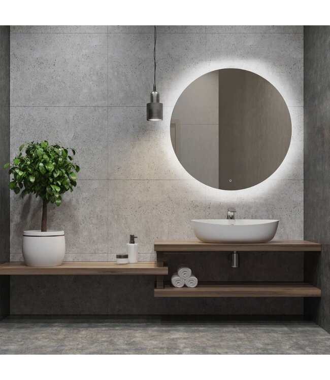 Gliss Design Ronde Spiegel Oko 60 cm met dimbaar LED-verlichting en verwarming