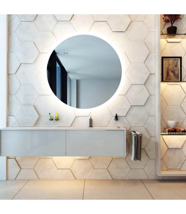 Gliss Design Ronde Spiegel Oko 80 cm met dimbaar LED-verlichting en verwarming
