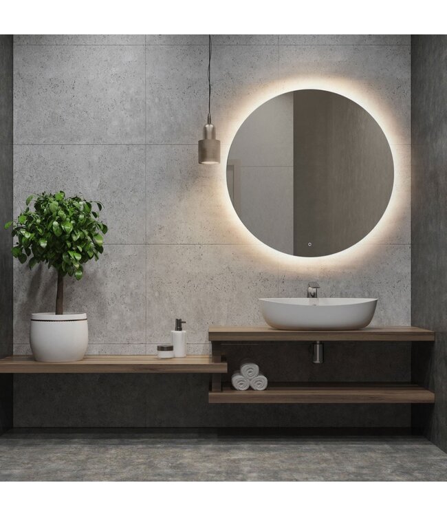 Gliss Design Ronde Spiegel Oko 80 cm met dimbaar LED-verlichting en verwarming